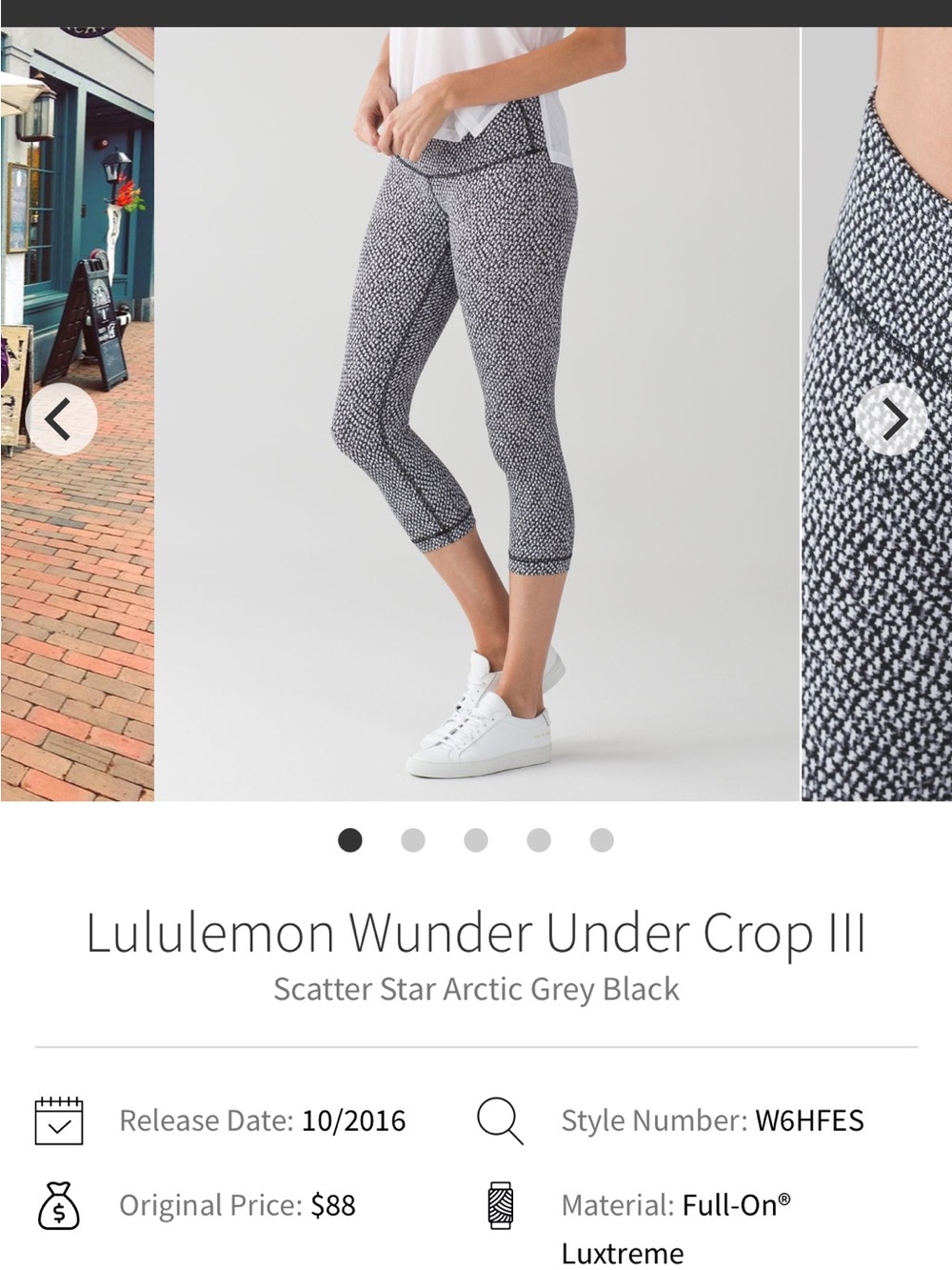 Lululemon Athletica Black and White Women’s Leggings Size 6 - Picture 5 of 5